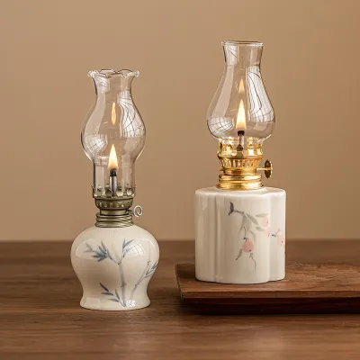 Retro Ceramic Kerosene Lamp